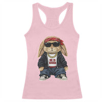 Hip Hop Easter Bunny He is Risen Jesus Religious Christian Racerback Tank Top