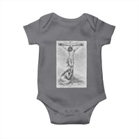 Jesus and St Mary Magdalene At The Cross Baby Onesie Vintage Catholic Lent