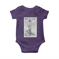 Jesus and St Mary Magdalene At The Cross Baby Onesie Vintage Catholic Lent