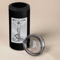 Jesus and St Mary Magdalene At The Cross 4 in 1 Can Cooler Tumbler Vintage Catholic Lent