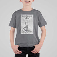 Jesus and St Mary Magdalene At The Cross T Shirt For Kid Vintage Catholic Lent
