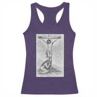Jesus and St Mary Magdalene At The Cross Racerback Tank Top Vintage Catholic Lent