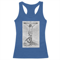Jesus and St Mary Magdalene At The Cross Racerback Tank Top Vintage Catholic Lent