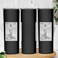 Jesus and St Mary Magdalene At The Cross Skinny Tumbler Vintage Catholic Lent
