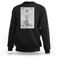 Jesus and St Mary Magdalene At The Cross Sweatshirt Vintage Catholic Lent