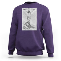 Jesus and St Mary Magdalene At The Cross Sweatshirt Vintage Catholic Lent