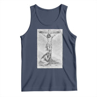 Jesus and St Mary Magdalene At The Cross Tank Top Vintage Catholic Lent