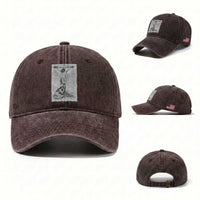 Jesus and St Mary Magdalene At The Cross Washed Cotton Baseball Cap Vintage Catholic Lent
