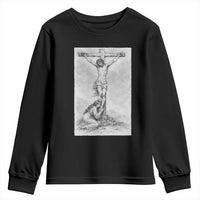 Jesus and St Mary Magdalene At The Cross Youth Sweatshirt Vintage Catholic Lent