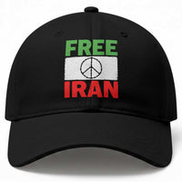Free Iran Baseball Cap Stop War Barbed Wire Peace Sign