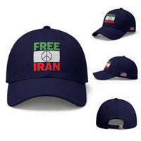 Free Iran Baseball Cap Stop War Barbed Wire Peace Sign