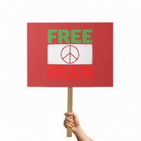 Free Iran Protest Sign Stop War Barbed Wire Peace Sign
