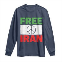 Free Iran Long Sleeve Shirt Stop War Barbed Wire Peace Sign