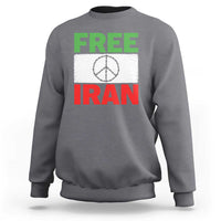 Free Iran Sweatshirt Stop War Barbed Wire Peace Sign