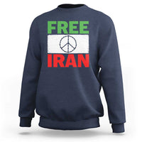 Free Iran Sweatshirt Stop War Barbed Wire Peace Sign