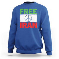 Free Iran Sweatshirt Stop War Barbed Wire Peace Sign