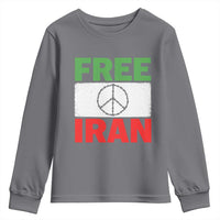 Free Iran Youth Sweatshirt Stop War Barbed Wire Peace Sign