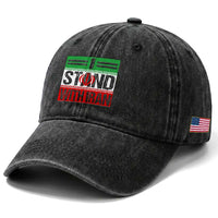 I Stand With Iran Washed Cotton Baseball Cap Iranian People Freedom Protest