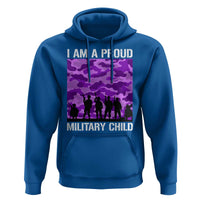 I Am A Proud Military Child Hoodie Military Child Month Purple Camouflage Flag