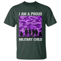 I Am A Proud Military Child T Shirt Military Child Month Purple Camouflage Flag