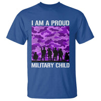 I Am A Proud Military Child T Shirt Military Child Month Purple Camouflage Flag