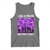I Am A Proud Military Child Tank Top Military Child Month Purple Camouflage Flag