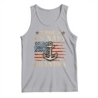 Proud US Navy Grandpa Tank Top Vintage American Flag Anchor