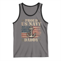 Proud US Navy Daddy Tank Top Vintage American Flag Anchor