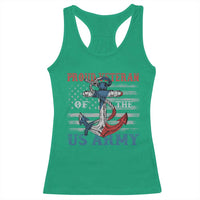 Proud Veteran Of The US Army Racerback Tank Top Vintage American Flag Anchor