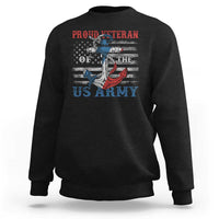Proud Veteran Of The US Army Sweatshirt Vintage American Flag Anchor