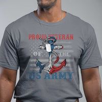 Proud Veteran Of The US Army T Shirt Vintage American Flag Anchor
