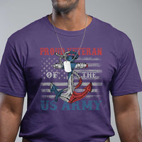 Proud Veteran Of The US Army T Shirt Vintage American Flag Anchor