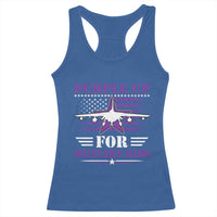 Purple Up For Military Kids Racerback Tank Top Vintage American Flag Fights