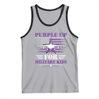 Purple Up For Military Kids Tank Top Vintage American Flag Fights