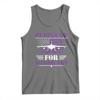 Purple Up For Military Kids Tank Top Vintage American Flag Fights