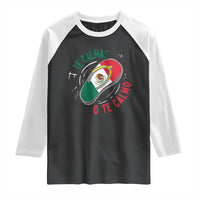 Funny Te Calmas O Te Calmo Raglan Shirt Mexican Mother's Day