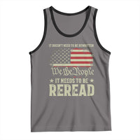 It Doesn't Need To Be Rewritten It Needs To Be Reread Tank Top We The People Vintage Flag