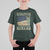 It Doesn't Need To Be Rewritten It Needs To Be Reread T Shirt For Kid We The People Vintage American Flag