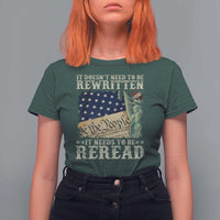 It Doesn't Need To Be Rewritten It Needs To Be Reread T Shirt For Women We The People Vintage American Flag