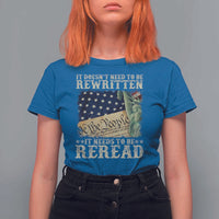 It Doesn't Need To Be Rewritten It Needs To Be Reread T Shirt For Women We The People Vintage American Flag