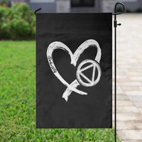 Sobriety Heart Sober Anniversary Alcoholic Abstinence Garden Flag