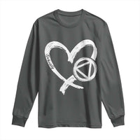 Sobriety Heart Sober Anniversary Alcoholic Abstinence Long Sleeve Shirt