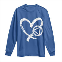 Sobriety Heart Sober Anniversary Alcoholic Abstinence Long Sleeve Shirt