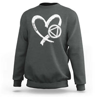 Sobriety Heart Sober Anniversary Alcoholic Abstinence Sweatshirt