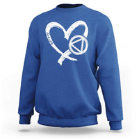 Sobriety Heart Sober Anniversary Alcoholic Abstinence Sweatshirt