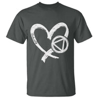 Sobriety Heart Sober Anniversary Alcoholic Abstinence T Shirt
