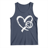 Sobriety Heart Sober Anniversary Alcoholic Abstinence Tank Top