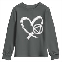 Sobriety Heart Sober Anniversary Alcoholic Abstinence Youth Sweatshirt