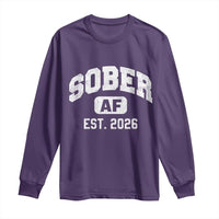 Sober AF 2026 AA Recovery Achiever Sobriety Anniversary Long Sleeve Shirt