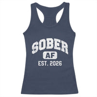 Sober AF 2026 AA Recovery Achiever Sobriety Anniversary Racerback Tank Top